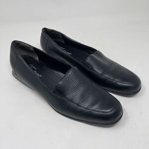 Trotters Womens Slip On Comfort Shoes Closed Toe Loafer Leather Black Size 9N